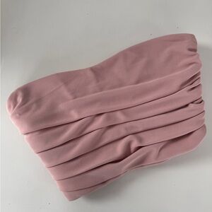 Blush Pink Ruched Tube Top